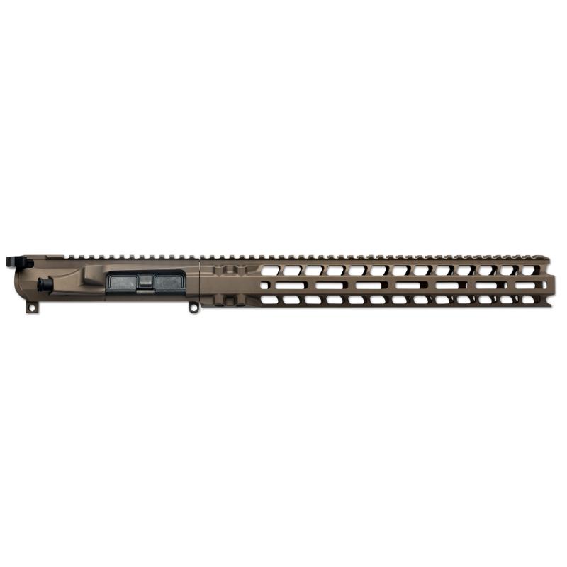 Upper/Handguard Set, Cerakote Finish, Brown, Fits AR-15, Includes 14" MLOK Handguard, Radian Raptor-SD Charging Handle R0626