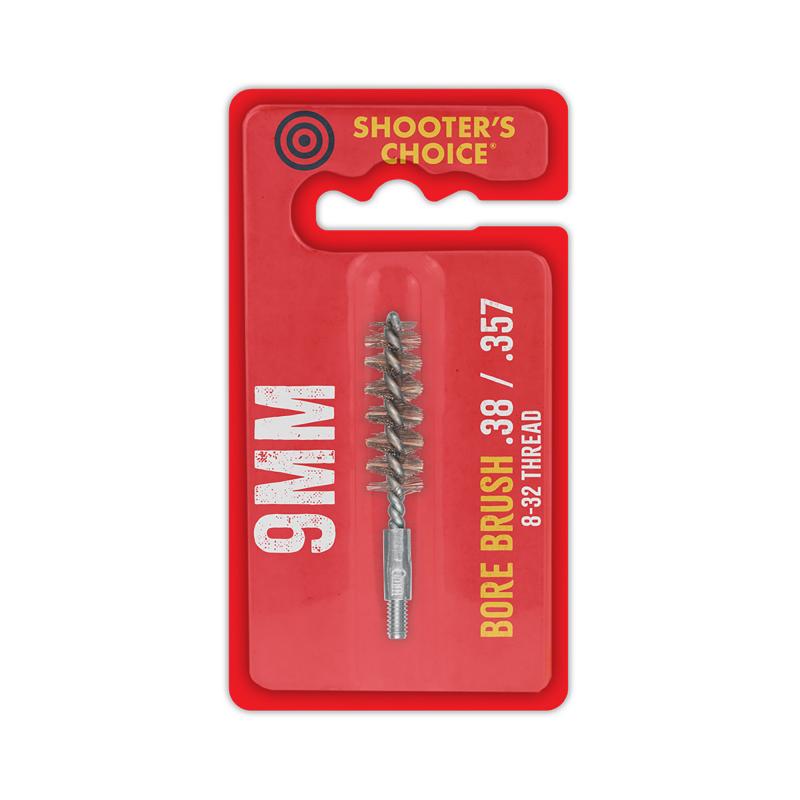 Shooters Choice Bore Brush, 2", 9MM, 8-32 Threads, Bronze SHF-9MM-2B
