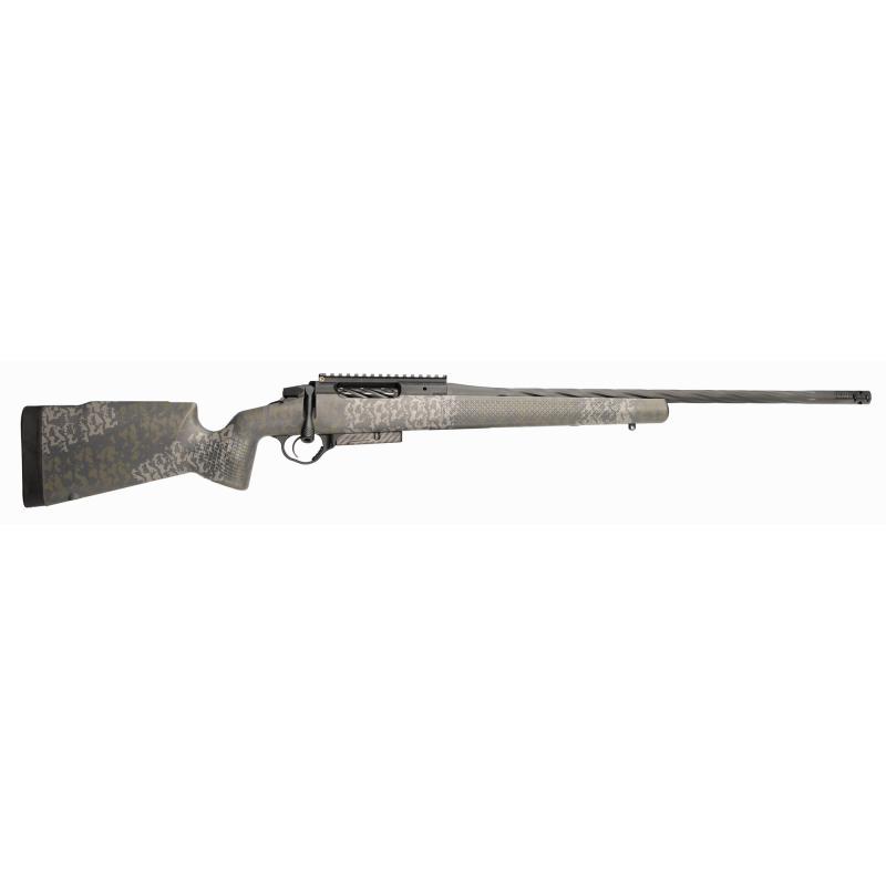 HAVAK Element, Bolt Action Rifle, 7PRC, 22" Spiral Fluted Threaded Barrel, 5/8X24 Thread Pitch, Seekins Carbon Fiber Stock in Mountain Shadow Camo, Anodized Action Finish, 3 Rounds 0011710167-F-MS