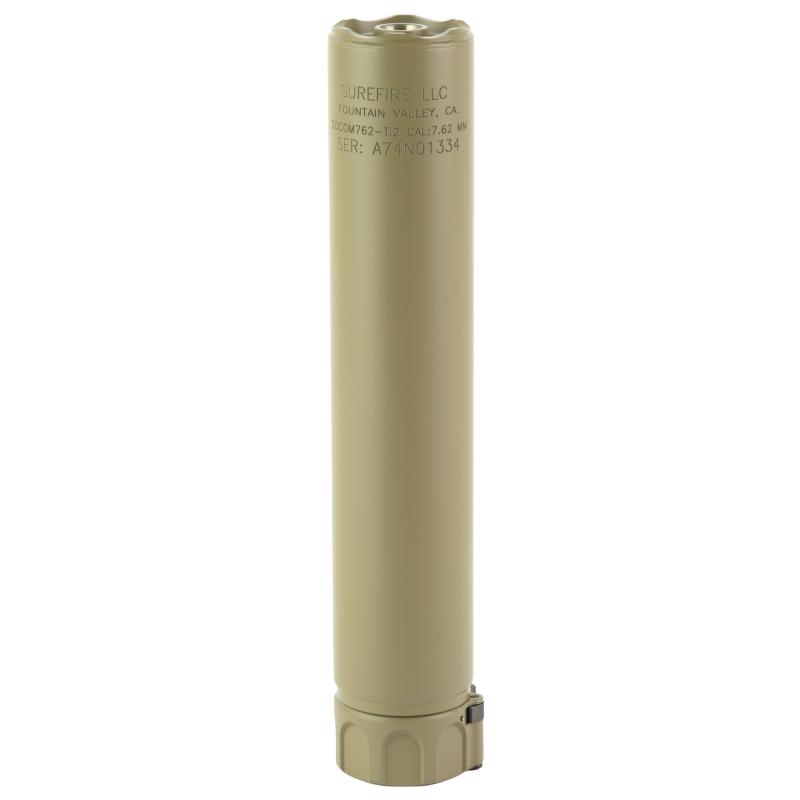 End Mount Sound Suppressor, Titanium Construction, , Ti2, 7.62MM, Dark Earth Finish SOCOM762-TI2-DE