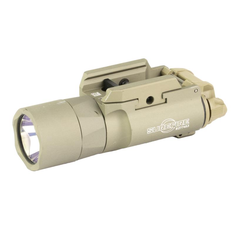 X300 Turbo, Weaponlight, White LED, 650 Lumens, 66,000 Candela, Fits Picatinny and Universal, Thumbscrew Attachment, For Pistols, Matte Finish, Tan X300T-B-TN