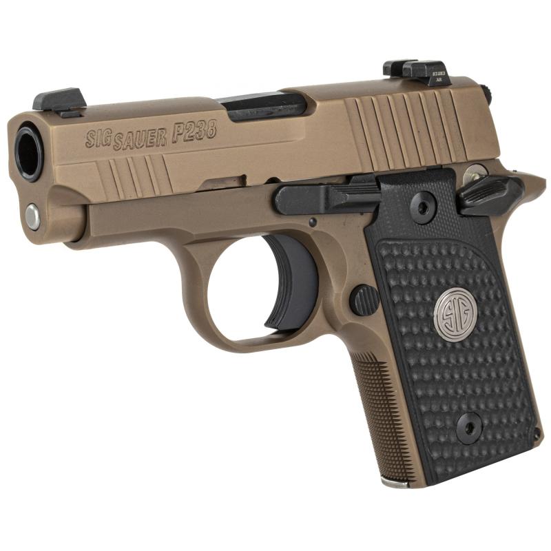 P238 Emperor Scorpion |.380 ACP 2.7 Inch Barrel Siglite Night Sights Flat Dark Earth Frame and Slide Finish G-10 Piranha Grips, 1 6-Round + 1 7-Round Magazine