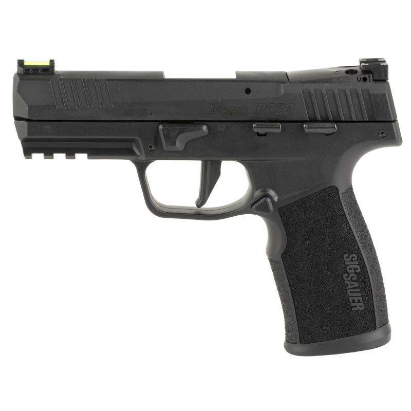 P322, Semi-automatic, Single Action Only, Polymer Frame Pistol, Full Size, 22 LR, 4 Barrel", Anodized Finish, Black, Adjustable Fiber Optic Sights, Optic Ready, Threaded Barrel Adapter, 10 Rounds, 2 Magazines 322C-BAS-MA
