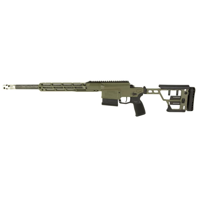 Cross Sawtooth, Bolt Action Rifle, 308 Winchester, 16" Proof Research Carbon Fiber Barrel, Free Floating M-LOK/ARCA Forend, Folding Precision Adjustable Stock, Cerakote Finish, Moss Green, 5 Rounds, 1 Magazine CROSS-308-16B-SAW