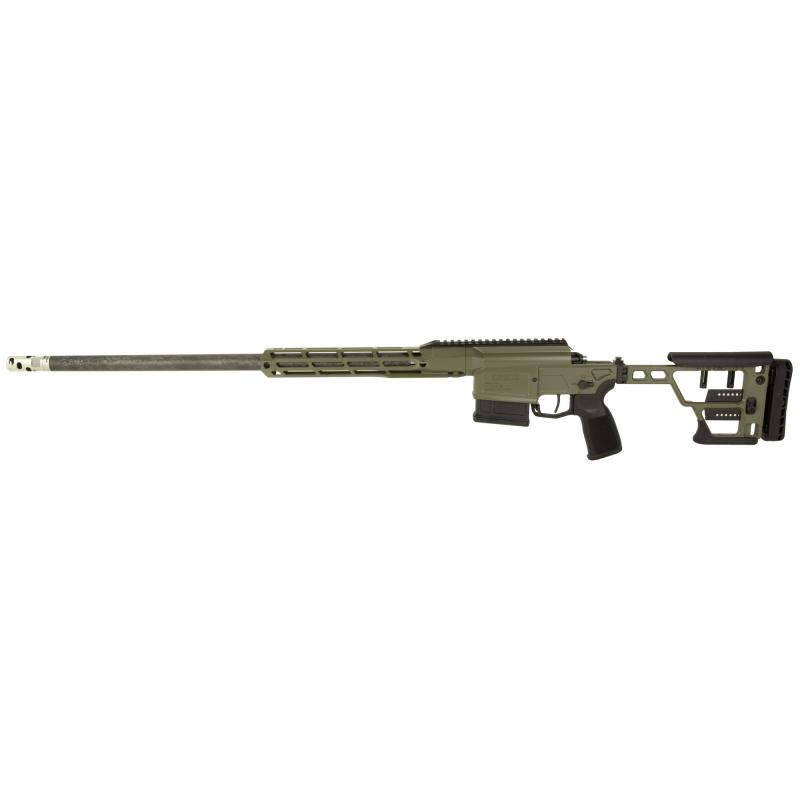 Cross Sawtooth, Bolt Action Rifle, 6.5 Creedmoor, 24" Proof Research Carbon Fiber Barrel, Free Floating M-LOK/ARCA Forend, Folding Precision Adjustable Stock, Cerakote Finish, Moss Green, 5 Rounds, 1 Magazine CROSS-65-24B-SAW