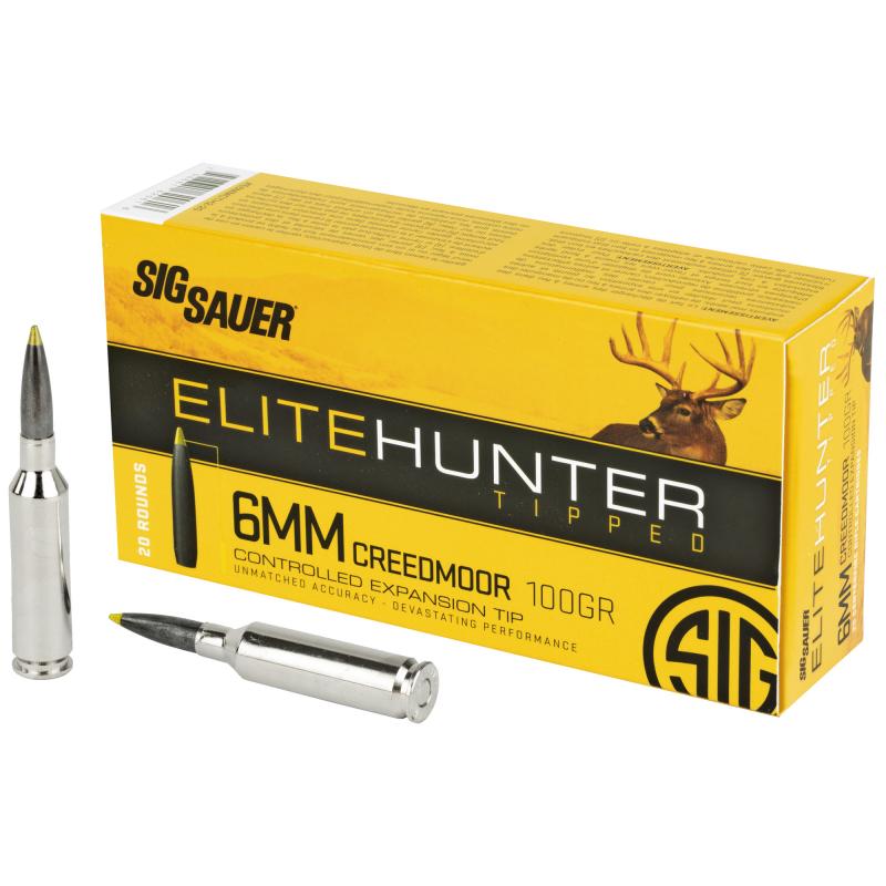 Elite Tipped Hunting, 6MM Creedmoor, 100 Grain, Ballistic Tip, 20 Round Box E6MMCTH2-20