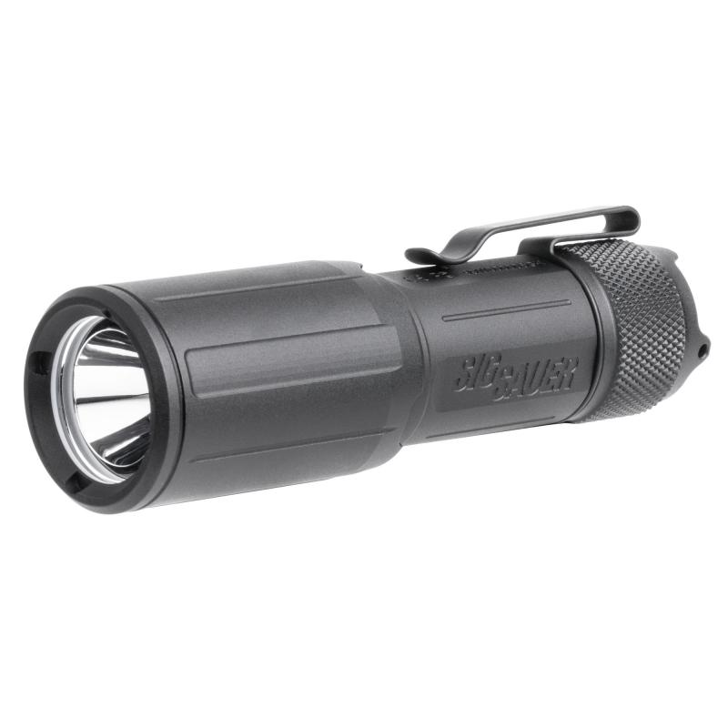 FOXTROT EDC COMPACT SIZE, Flashlight, 1350 Lumens,Includes Clip and Two Tailcaps, Rechargeable, Black SOFEC001