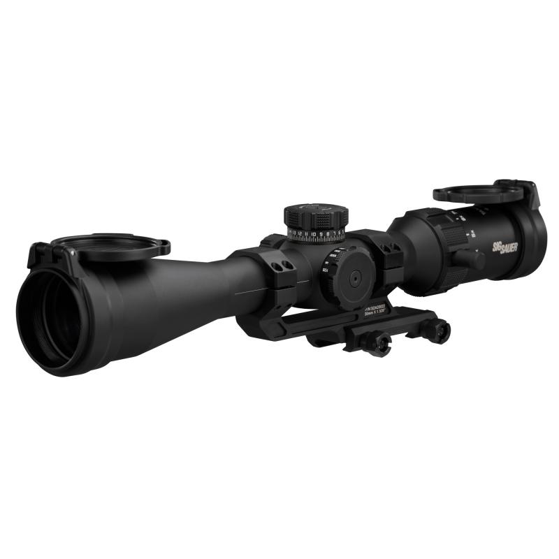 TANGO SPR, Rifle Scope, 4-16 Magnification, Second Focal Plane, MOA Illuminated Reticle, 44mm Objective, 30mm Main Tube, Black, Includes ALPHA MSR 1.535 Mount//Flip Back Covers SOTS44000