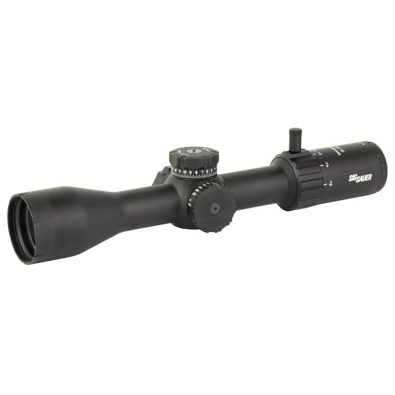 Whiskey 4 Rifle Scope, 3-12X44mm, 30mm Main Tube, Second Focal Plane, BDC Reticle, Matte Finish, Black SOW43001