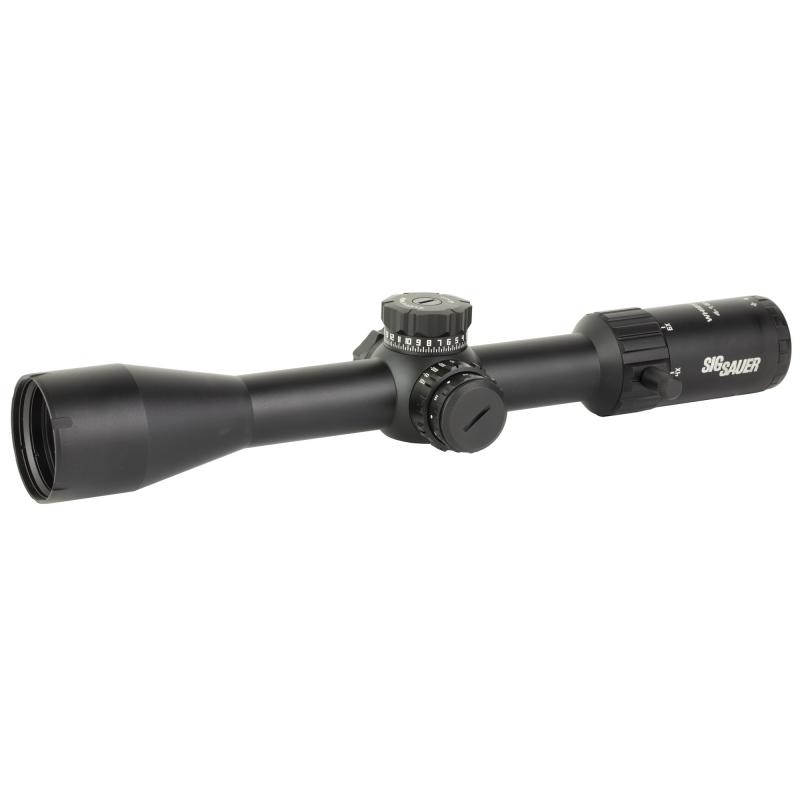 Whiskey 4 Rifle Scope, 4-16X44mm, 30mm Main Tube, First Focal Plane, Illuminated MOA Milling Hunter 2.0 Reticle, Matte Finish, Black SOW44002
