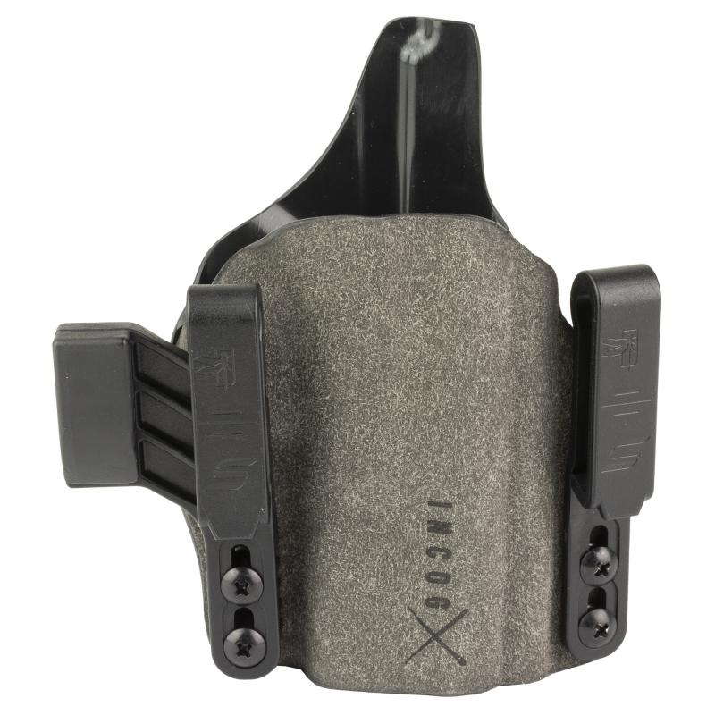 INCOG-X, Joint Collaboration with Haley Strategic, Inside the Waistband Holster, Fits Springfield Hellcat Pro with Red Dot, Boltaron Construction, Suede Finish, Gray, Right Hand 1336884