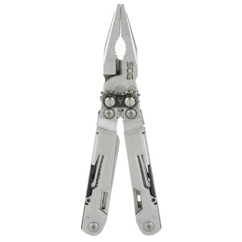 PowerPint, 18 Tool Multi-Tool, 450 Stainless Steel, Stone Wash Finish, Silver, Includes Nylon Sheath SOG-PP1001-CP