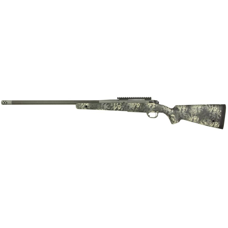 Model 2020, Boundary, Bolt Action Rifle, 300 PRC, 24" Carbon Fiber Barrel, 1:10 Twist, SA Radial Brake, Cerakote Finish, Tactical Gray, Rogue Camo AG Sportsman Carbon Fiber Stock with M-LOK and QD Cups, TriggerTech Adjustable Trigger, 3 Rounds BAB924300P