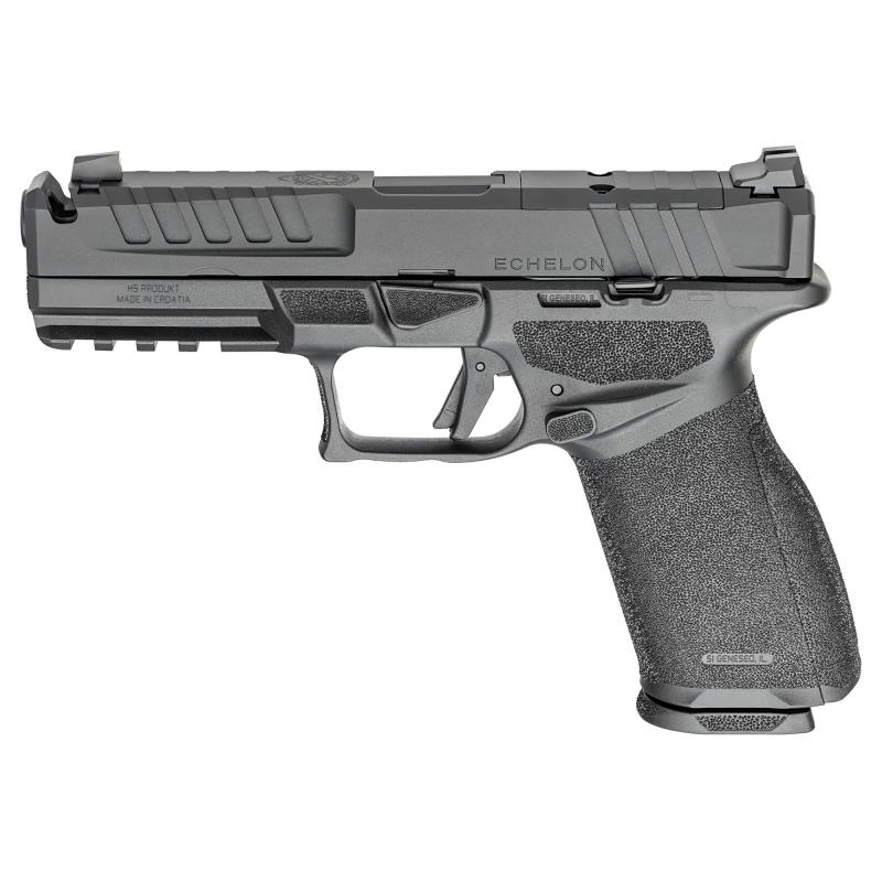Echelon Comp 4.5F | 9x19mm, 4.5" Barrel, Tritium Front Sight, Tactical Rear Sight, 1 17 Rd 2 20 Rd Magazines, Black, Optics Ready, Optic Not Included