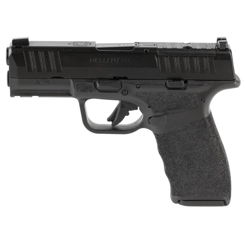 Hellcat Pro, Striker Fired, Semi-automatic, Polymer Frame Pistol, 9MM, 3.7" Hammer Forged Barrel, Melonite Finish, Black Polymer Frame, Viridian RFX-11 Green Dot Sight, Textured Grip, Tritium Front Sight, Tactical Rack Rear Sight, 10 Rounds, 5 Magazines,