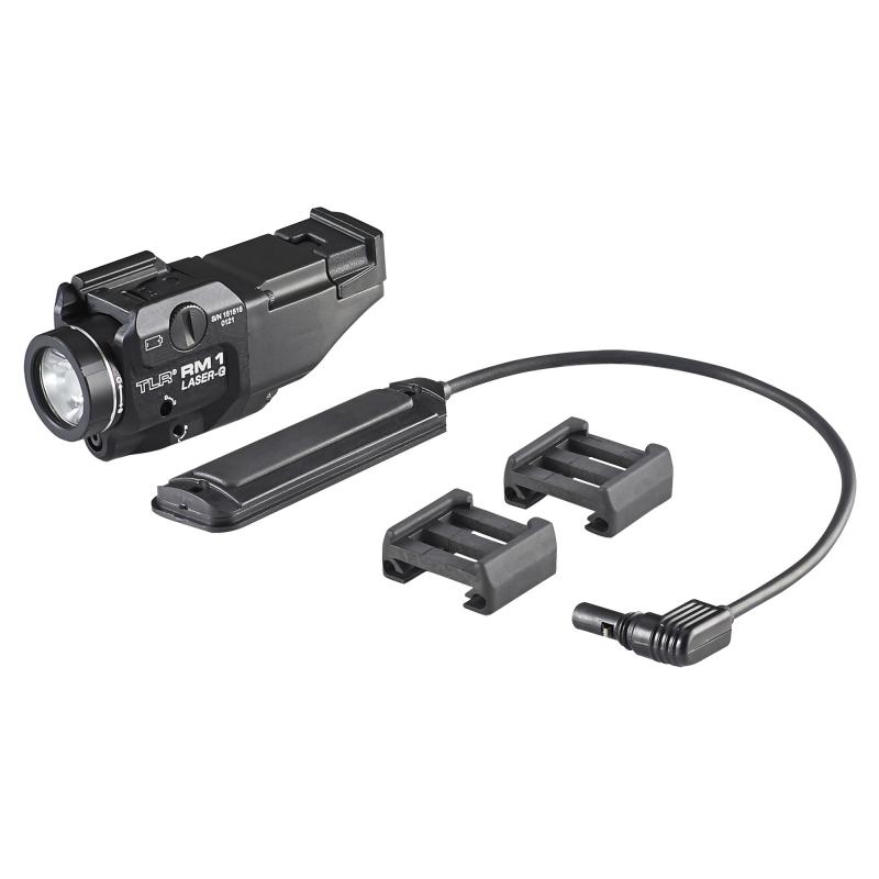 Streamlight TLR RM 1 Laser G, Weaponlight, Includes Remote Switch and 1 CR123, Black, Anodized Finish 69443