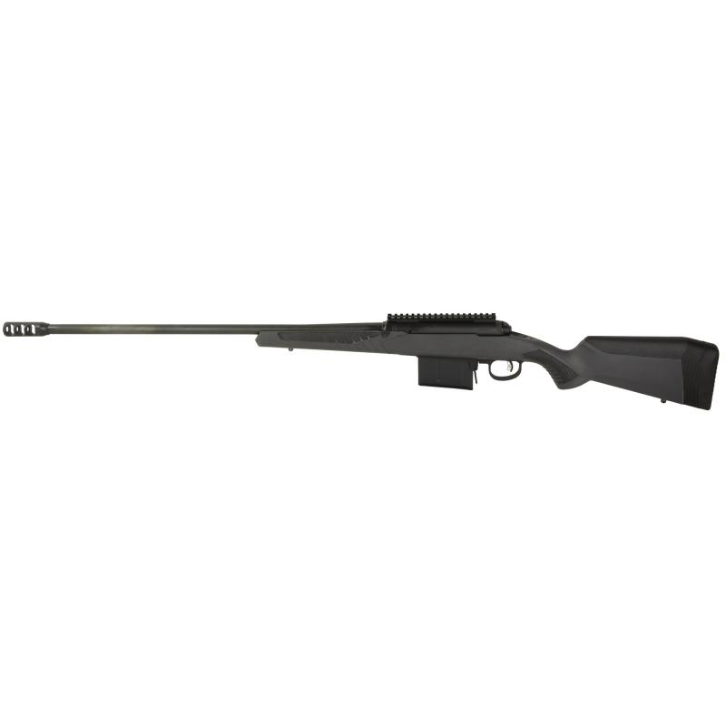Model 110 Long Range Hunter With AccuFit .338 Lapua Magnum 26 Inch Barrel Matte Black Finish Muzzle Brake Detachable Magazine Black Synthetic Stock 5 Round