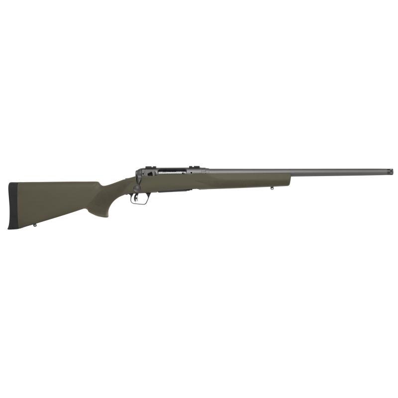 110 TRAIL HUNTER, Bolt Action Rifle, 350 Legend, 18" Button Rifled Barrel, 5/8x24 Threaded Muzzle, 2 Piece Weaver Style Bases, Hogue Overmolded Rifle Stock in Olive Drab Green, Tungsten Cerakoted Barreled Action, 1 Detachable Magazine, 4 Rounds 58035