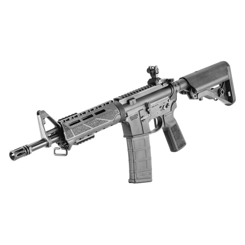 M&P 15, SBR, Semi-automatic Rifle, 223 Remington/556NATO, 11.5" Barrel, A2 Compensator, Anodized Finish, Black, BCM Gunfighter M-LOK Handguard, B5 Systems Typer 23 P-Grip, Williams Folding Rear Sight with A2 Front Sight Post, B5 Systems Enhanced SOPMOD S