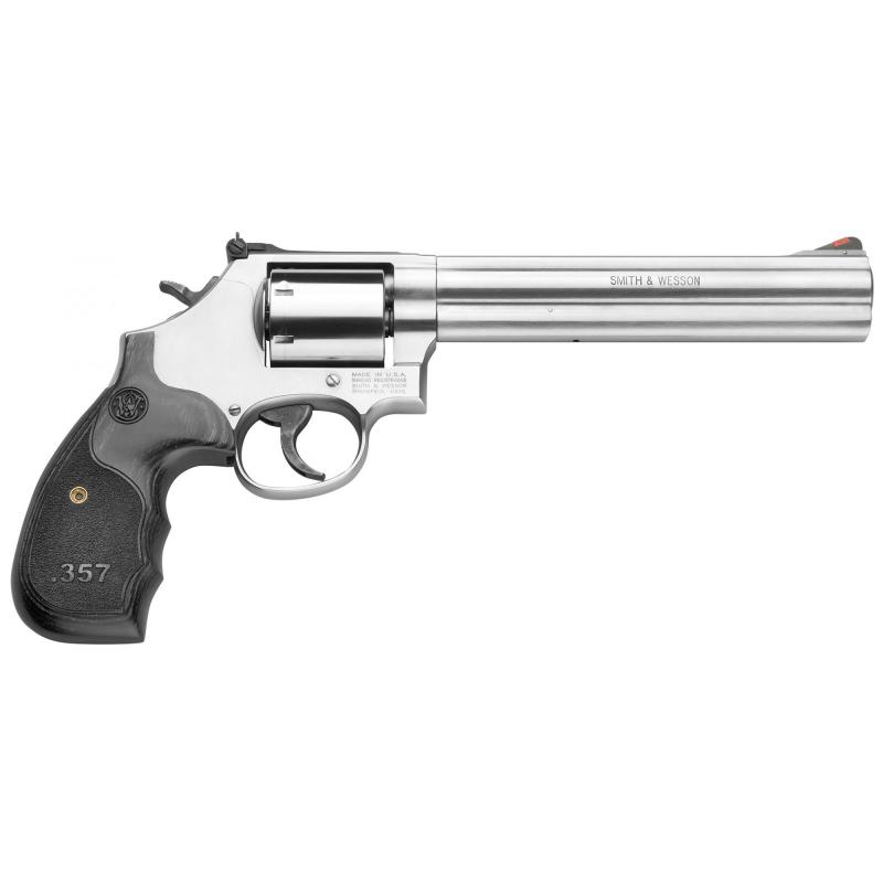 Model 686 Plus "TALO Edition" |.357 Magnum 7 Rounds, 7" Barrel, Stainless Finish, Custom "357" Black/Silver Laminate Grips, Unfluted Cylinder