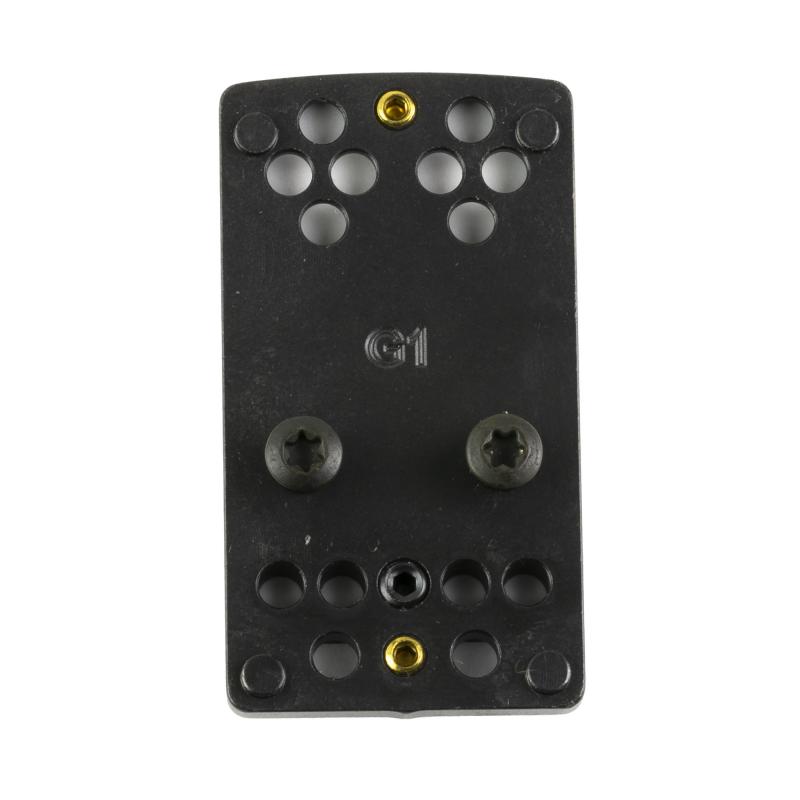 Pistol Red Dot Sight Mount, For Glock, Coverts Factory Rear Sight Dovetail to TRUGLO TRUTEC Micro (TG8100B, TG8100BM, TG8100G), Vortex, EOTech, Burris, Meopta, and More), Nitride Finish, Black TG-TG8950G1