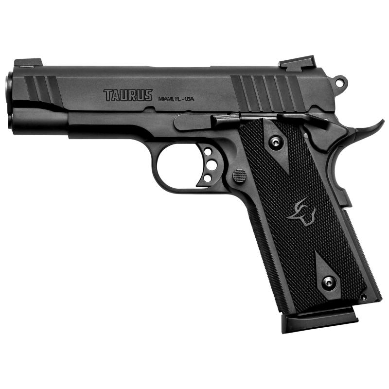 1911, Semi-automatic, Commander Size, 45 ACP, 4.25" Barrel, Steel Frame, Black Finish, 8Rd, Novak 1-191101COM