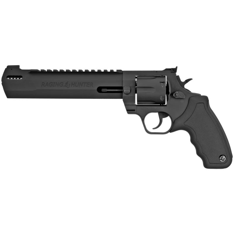 Raging Hunter, Revolver, Large Frame, 44 Mag, 8.375" Ported Barrel, Steel Frame, Black Finish, Rubber Grips, 6Rd 2-440081RH