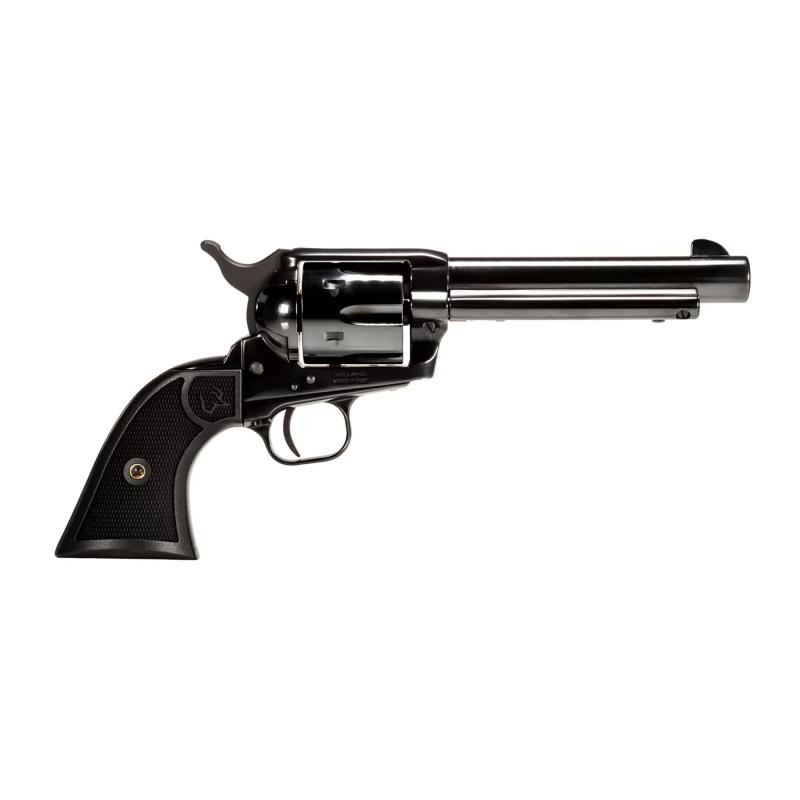 Deputy, Single Action Only, Metal Frame Revolver, Full Size, 45 Long Colt, 5.5" Barrel, Matte Finish, Black, Wood Grips, Fixed Sights, 6 Rounds 2-D4551