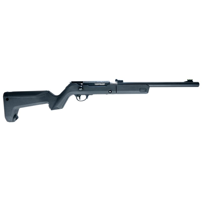 OWYHEE Bolt Action Take Down Rifle, 17 HMR, 16.5" Threaded Barrel, 1/2x28 Thread Pitch, Matte Finish, Black, Modified Magpul X-22 Takedown Backpacker Stock, 1 Magazine, 9 Rounds OHR-TD17HMR-MB-OB-BLK