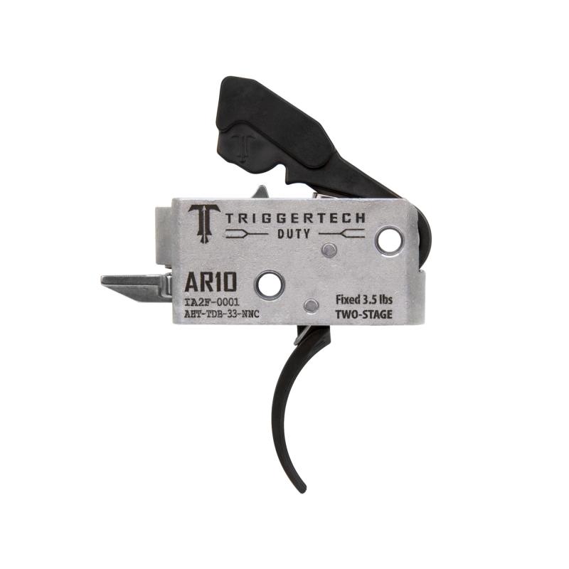 Duty, Curved Trigger, Two Stage, 3.5LB Pull, Fits AR-10, Anodized Finish, Black AHT-TDB-33-NNC
