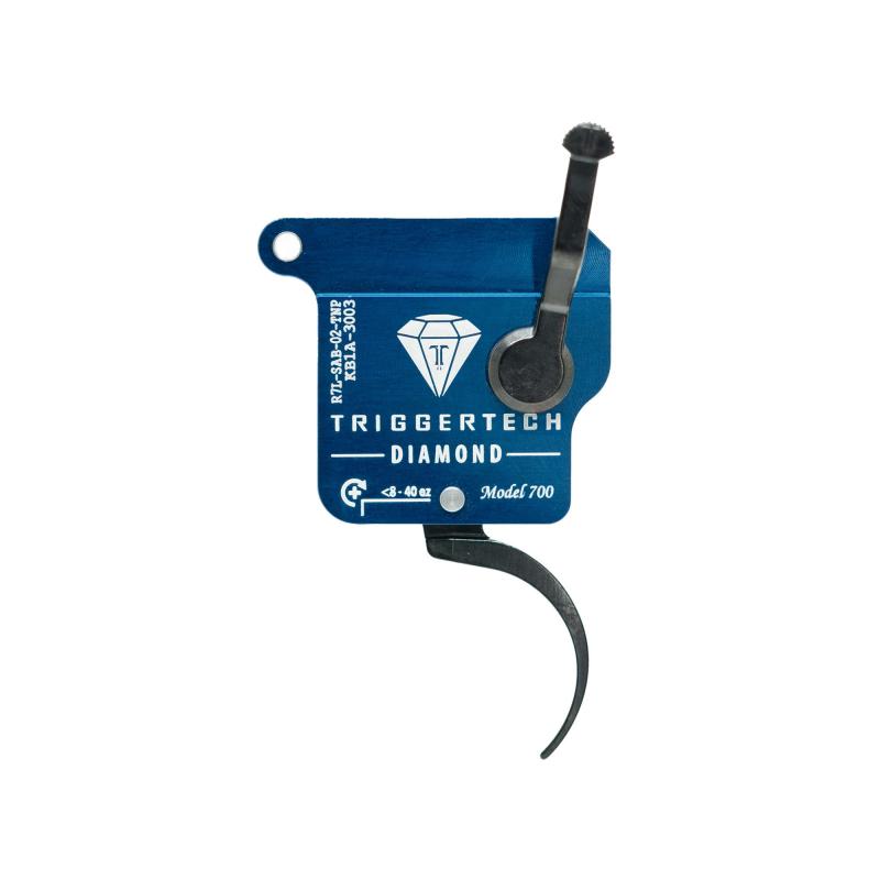 Rough Diamond, Single-Stage Trigger, Fits Remington 700 Clones, Pro-Curve Trigger, No Bolt-Release, Left Hand, PVD Finish, Blue and Black R7L-SAB-02-TNP