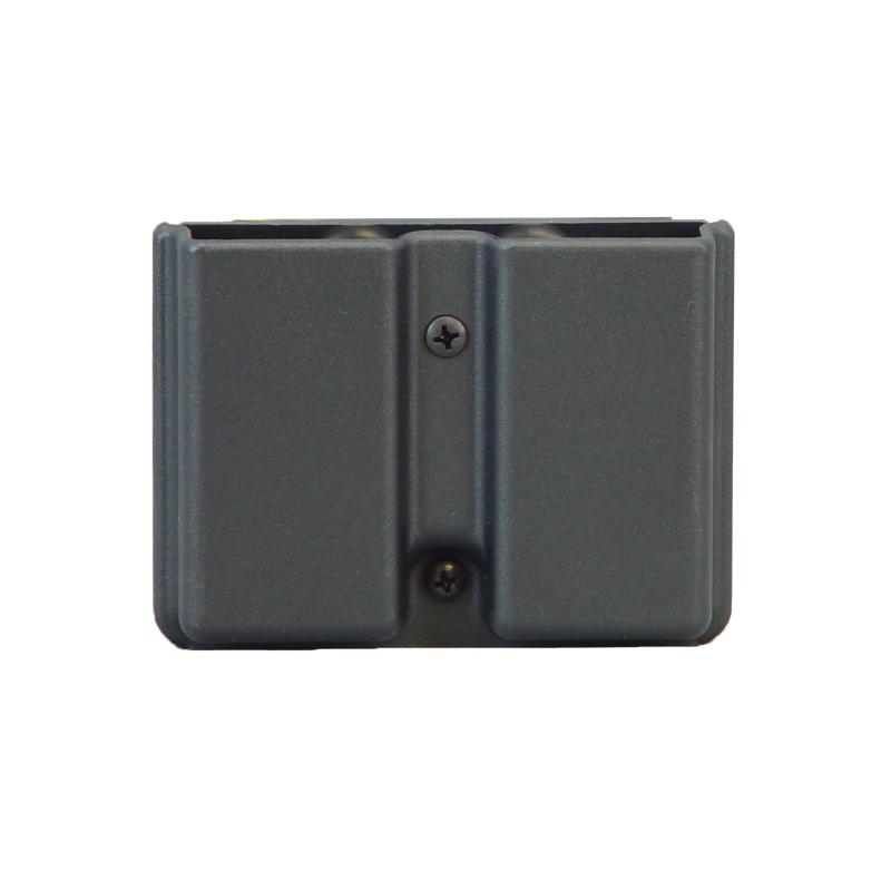 Kydex Double Magazine Case for Single Row Magazines Black Belt Model