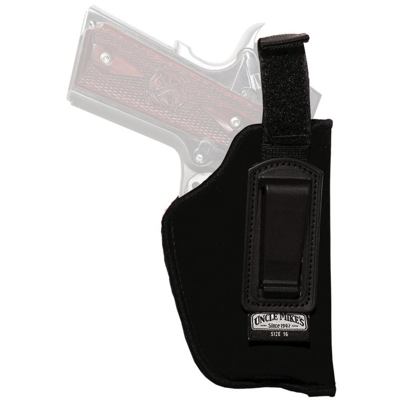 Inside-the-Pants Holster with Retention Strap Size 16 for 3.25-3.75 Inch Barrel Medium/Large Automatics Black Right Hand