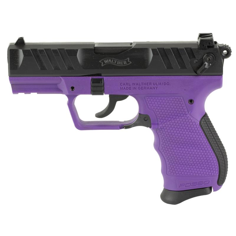 PD380, Double Action/Single Action, Hammer Fired, Semi-Automatic, Polymer Frame Pistol, Compact, 380ACP, 3.7" Barrel, Matte Finish, Purple, Manual Safety, 9 Rounds, 1 Magazine 5050511