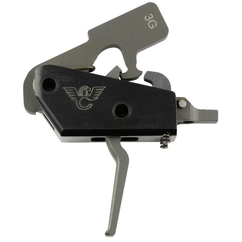 Tactical Trigger Unit, 3-Gun, Flat Face Trigger, Two Stage, 3.5-4 Lb, Fits AR-15, Dry Film Lube Finish, Black TR-TTU-3G-F
