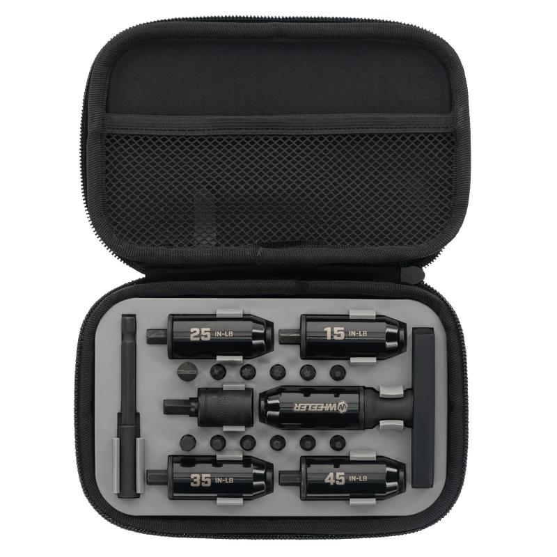 FAT Stix, Black, Sockets Come In 15, 20, 25, And 45 Inch Pounds For Most Common Applications, T Handle Design With Grip And Spin Section, 1/2" Socket With 1/4" Drive Bit, Convenient Soft Carry Case 1136022
