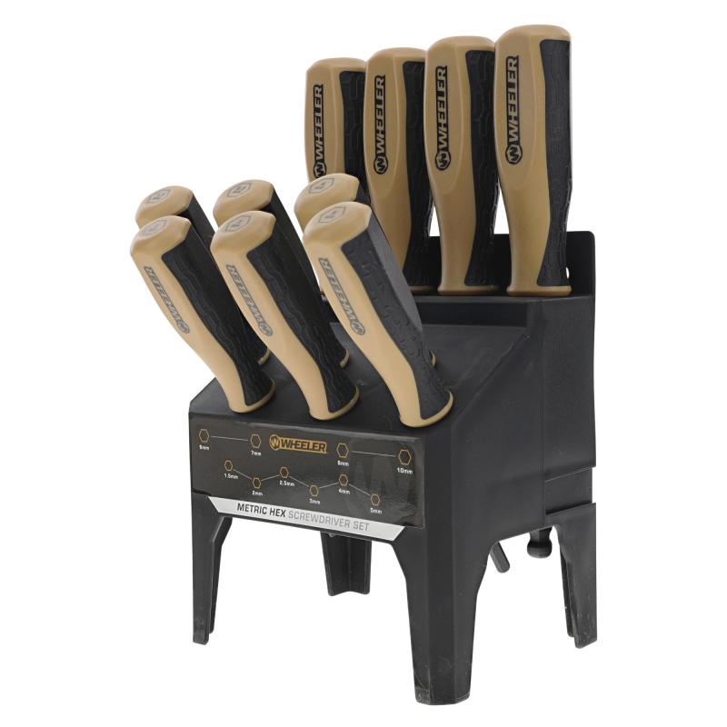 Metric Hex Bench Driver Set, 10 Piece, Black 4005281