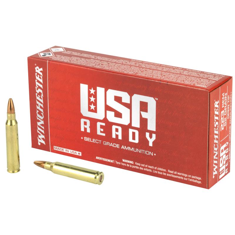 USA Ready, 223 Remington, 62Gr, Open Tip, 20 Round Box RED223