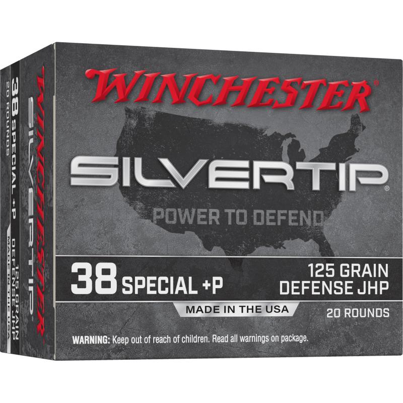 SILVERTIP, 38 Special +P, 125 Grain, Jacketed Hollow Point, 20 Round Box W38PST