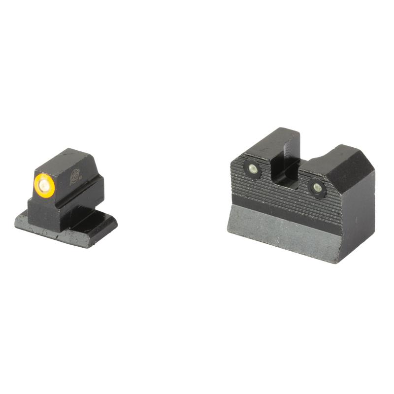 R3D, 2.0, Tritium Night Sight, For HK VP9, Suppressor Height, Orange Front Outline, Green Tritium Front/Rear HK-R202P-6N