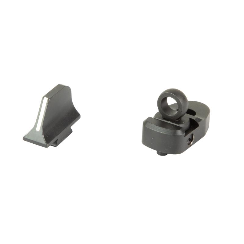 Lever Rail, Optic Plate and Ghost Ring Sight, Fits Henry 45-70 with Round Barrel, White Stripe ML-1001-5