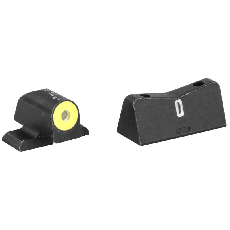 DXT2 Big Dot Tritium Front, White Stripe Express Rear, Fits Sig Sauer Models: P225, P226, P229, P320, Springfield XD, XDm, XDs, Green with Yellow Outline SI-0013S-5Y