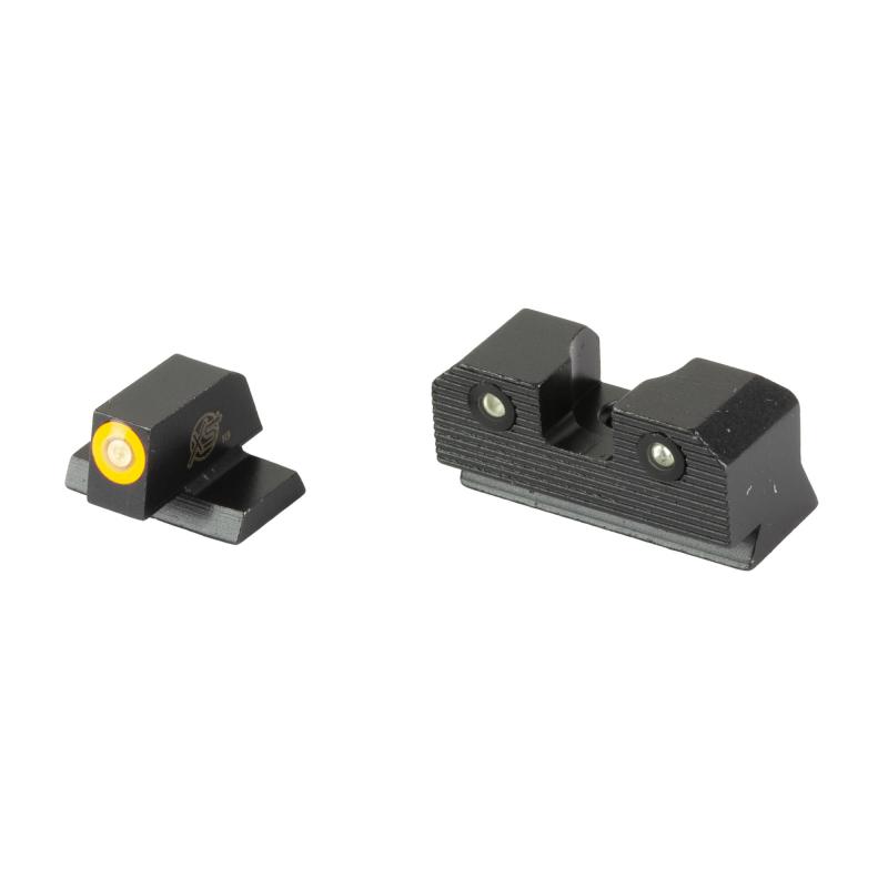 R3D 2.0, Tritium Night Sight, Fits S&W M&P OR Full Size & Compact, Orange Front Outline, Green Tritium Front/Rear SW-R206P-6N