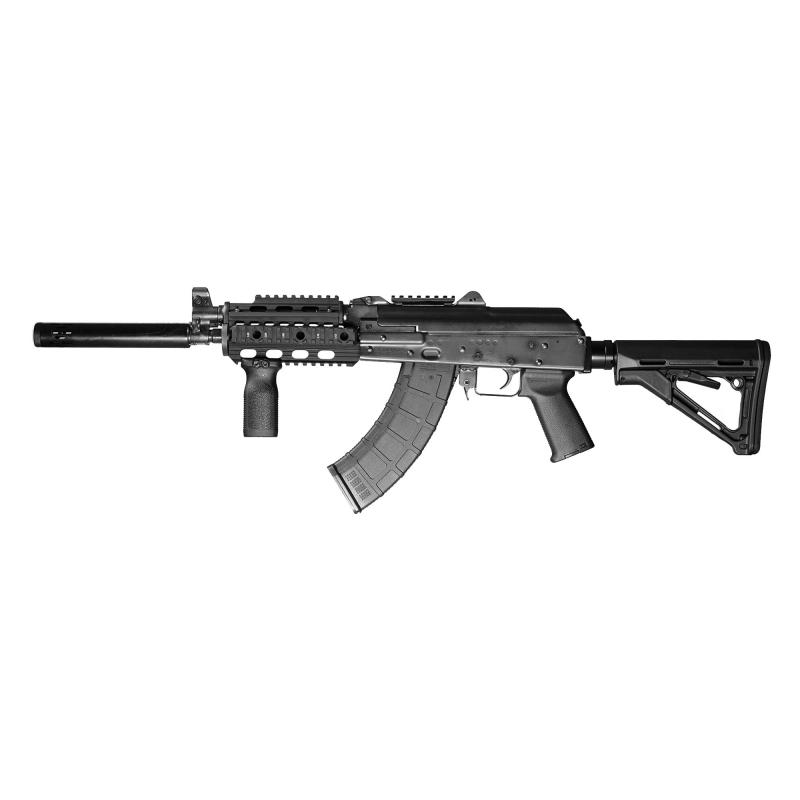 ZPAP92, Semi-automatic, 7.62X39, 10" Cold Hammer Forged Chrome Lined Barrel with a Pinned Muzzle Device, 16.5" Overall Barrel Length, Matte Finish, Black, Magpul CTR Stock, Magpul Grip, 30 Rounds, 1 Magazine ZP92762CTR