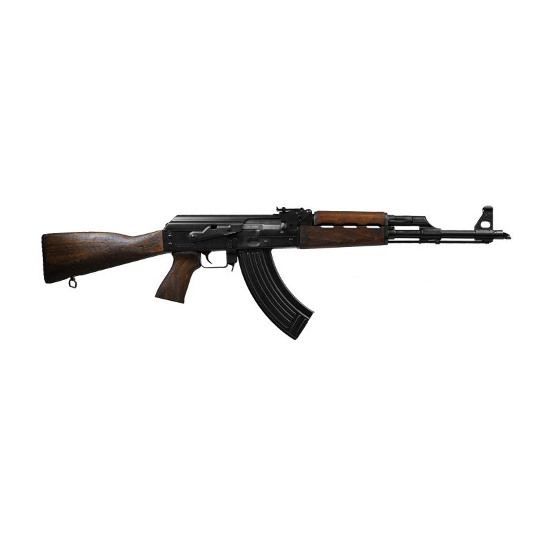 M77, Semi-automatic, 7.62X39, 16.3" Chrome lined Barrel, Matte Finish, Black, Walnut Battle Worn Stock Set, 30 Rounds, 1 Magazine ZR7762FL