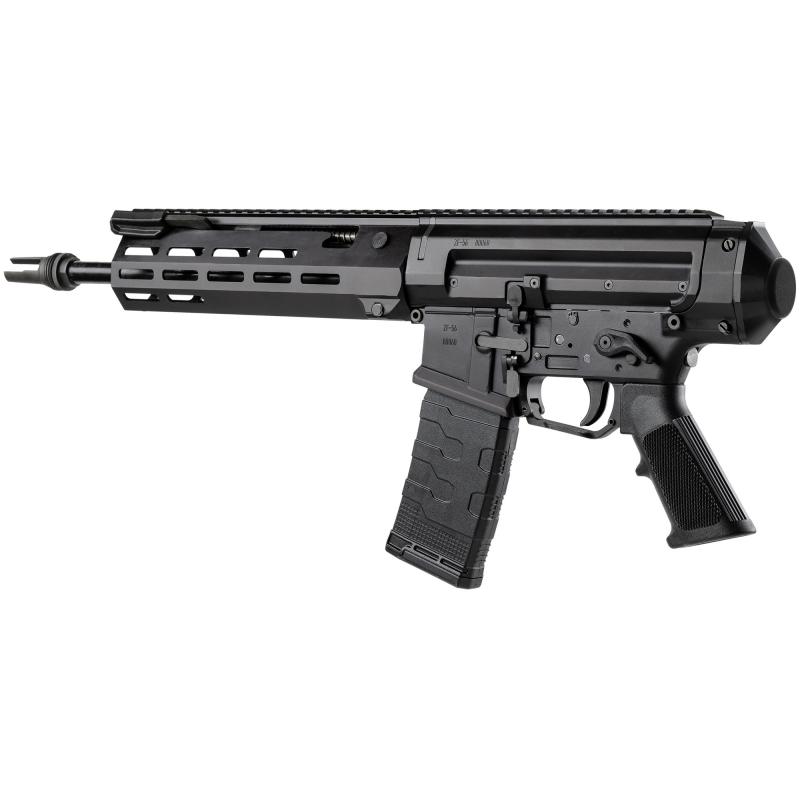 ZF-56, Semi-automatic Pistol, 556NATO, 14.5" Barrel, Threaded 1/2x28, 3 Prong Flash Hider, Matte Finish, Black, Polymer Grip, Manual Safety, Free Float M-LOK Handguard, 30 Rounds, 3 Magazines ZF56000145