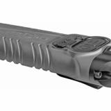 STILETTO, Flashlight, High 1,000 Lumens, Medium 300 Lumens, Low 25 Lumens, Tactical Switch with Optional Strobe, Programmable, Natural Gray & Black Mil-Spec Hard Anodized Aluminum Body, Black Melonite Coated Pocket Clip PLR-B