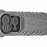 STILETTO, Flashlight, High 1,000 Lumens, Medium 300 Lumens, Low 25 Lumens, Tactical Switch with Optional Strobe, Programmable, Natural Gray & Black Mil-Spec Hard Anodized Aluminum Body, Black Melonite Coated Pocket Clip PLR-B