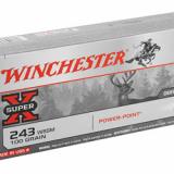 Super-X, 243WIN, Super Short Magnum, 100 Grain, Power Point, 20 Round Box X243WSS