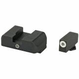 Pro i-dot Set For Glock 20/21 Front ProGlo Green Tritium With White Outline Single Dot Green Rear Sight